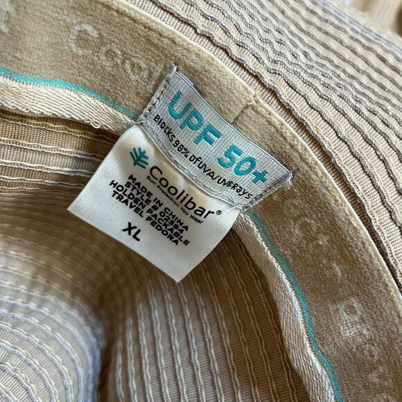 Coolibar UPF 50+ Men's Holden Packable Travel Fedora Sun Protective XL - Picture 7 of 12